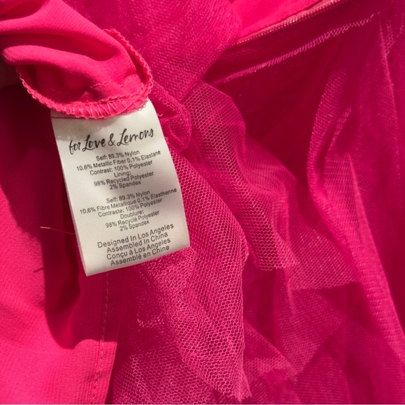 For Love & Lemons Rosario BarbieCore Hot Pink Mini Bustier Dress Women’s Size XS - Picture 8 of 11